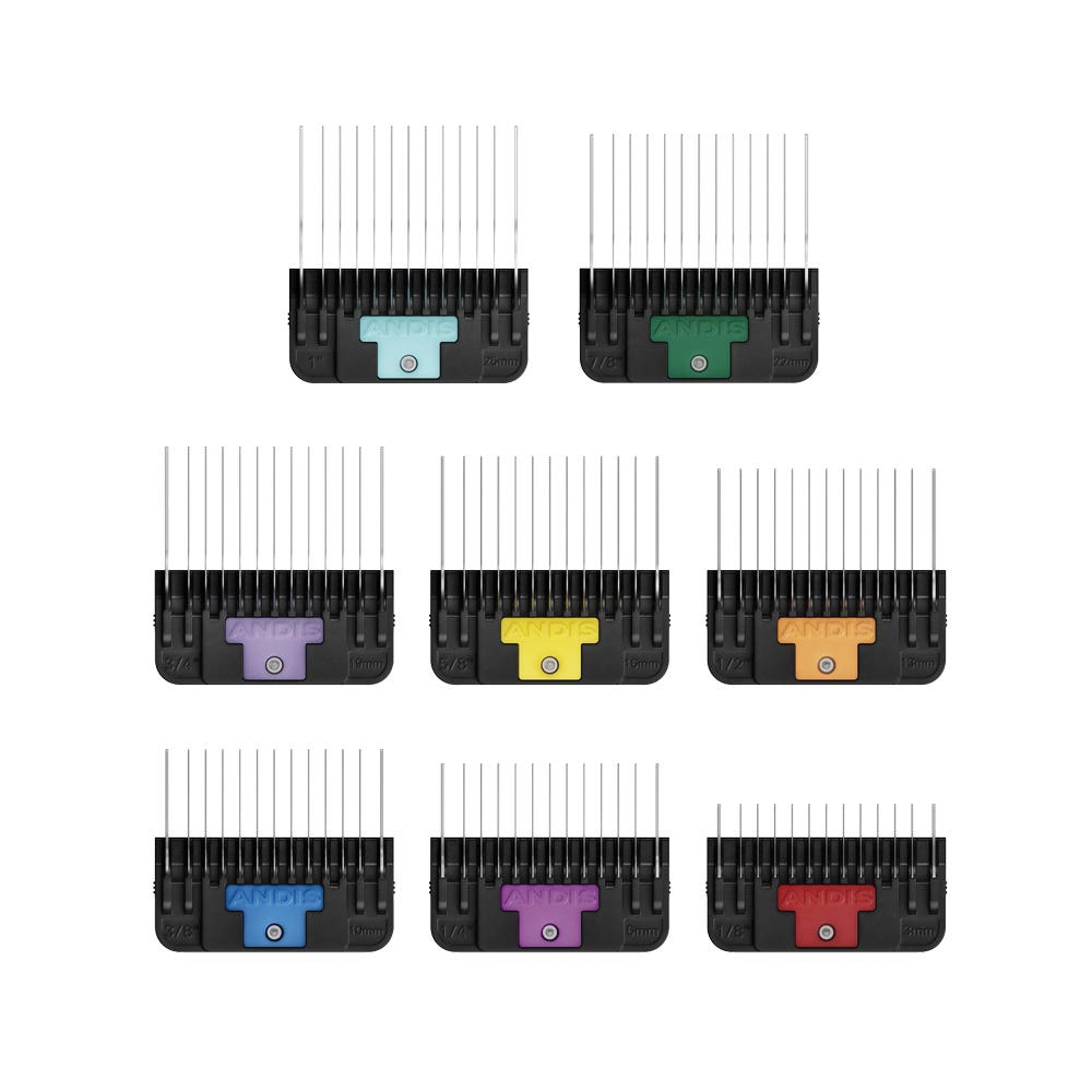 Andis Clipper Comb 8 PC Wide Asst. SZ