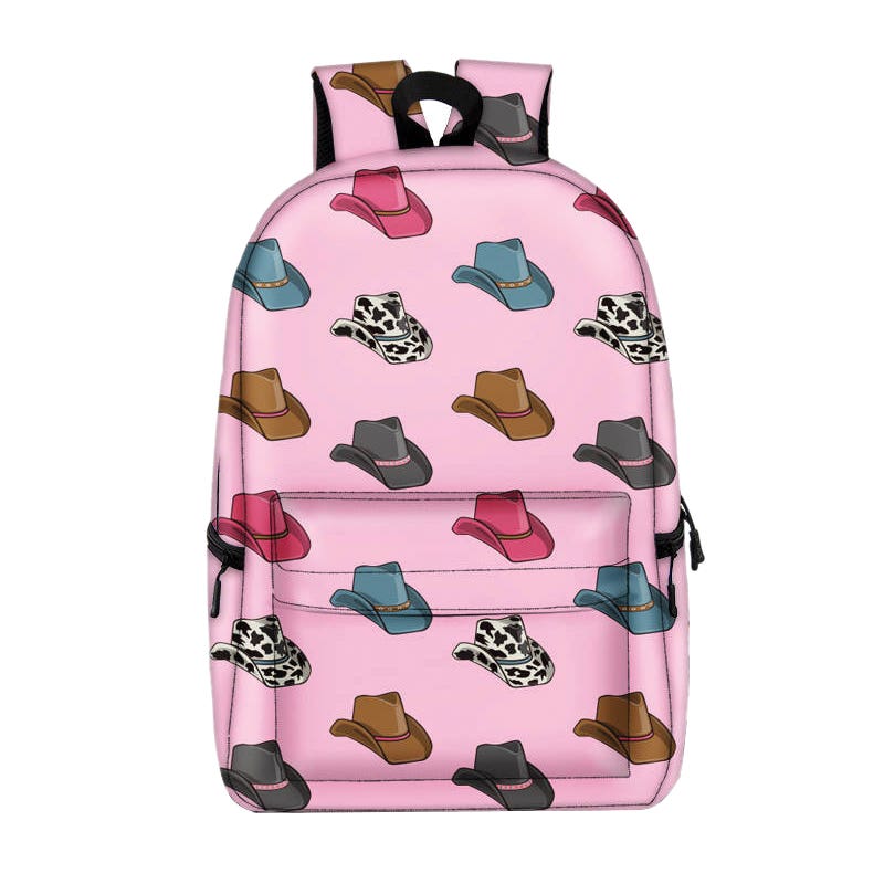 Midwestern Merch Pink Cowboy Hats Backpack