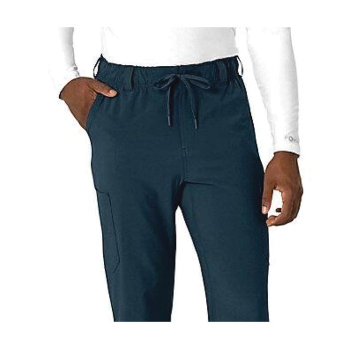 Carhartt Force Cross-Flex Series Scrub Pants, M, 32 to 34 in Waist, Navy, Straight Leg, Stretchable