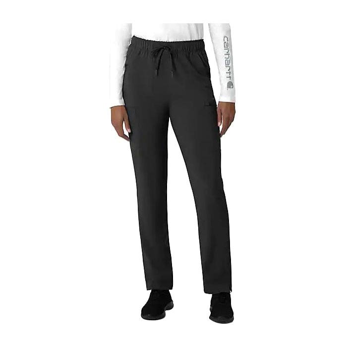 Carhartt Force Cross-Flex Series Cargo Scrub Pants, M, 29 to 31 in Waist, Black, Straight Leg, Stretchable