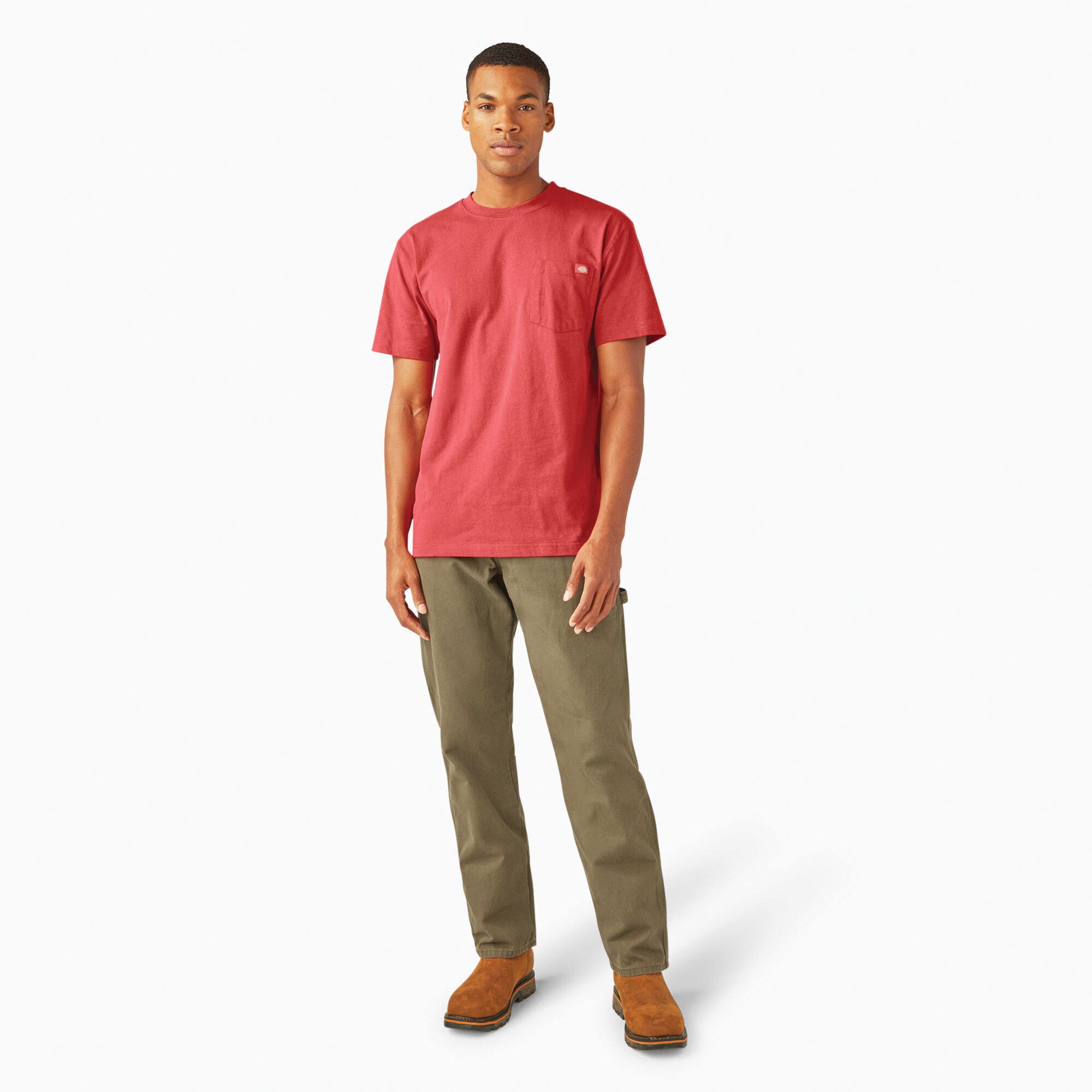 Dickies Men's Heavyweight Short Sleeve Pocket T-Shirt, Cappuccino, 2XL