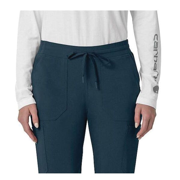 Carhartt Force Cross-Flex Series Cargo Jogger Scrub Pants, XL, 36 to 39 in Waist, Navy, Regular