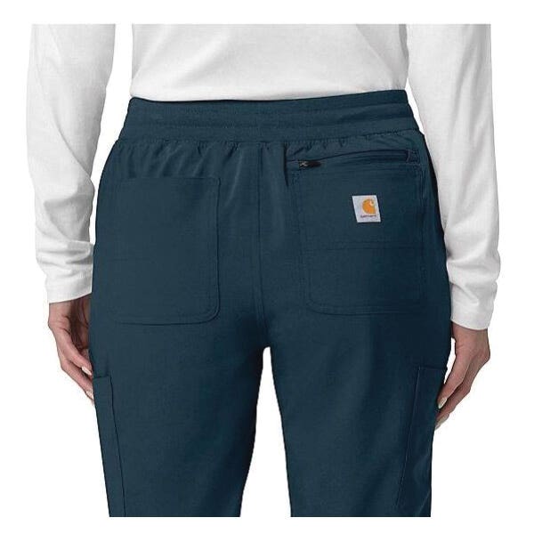 Carhartt Force Cross-Flex Series Cargo Jogger Scrub Pants, L, 32 to 35 in Waist, Navy, Regular, Stretchable
