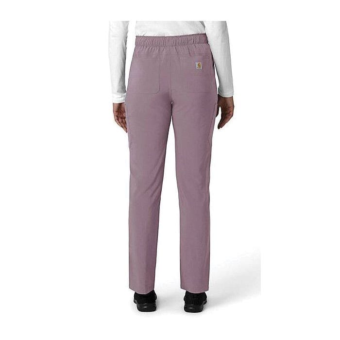 Carhartt Force Cross-Flex Series Cargo Scrub Pants, XL, 36 to 39 in Waist, Lavender Mist, Straight Leg