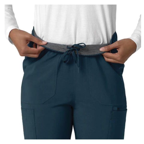 Carhartt Force Cross-Flex Series Cargo Scrub Pants, S, 26 to 28 in Waist, Navy, Straight Leg, Stretchable