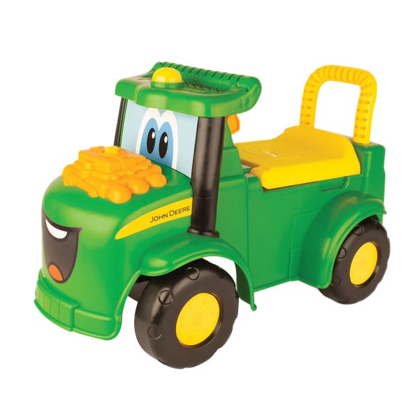 John Deere Toys Foot-to-Floor Ride-On Tractor Toy, 12 Months and Up, Internal Light, Music