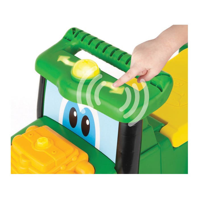 John Deere Toys Foot-to-Floor Ride-On Tractor Toy, 12 Months and Up, Internal Light, Music