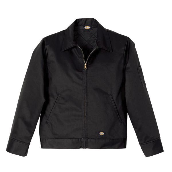 Dickies Eisenhower Jacket, M, Cotton/Polyester, Black, Zipper