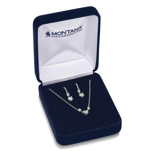 Montana Silversmiths Jewelry Set, Crystal Addition, Zirconia, Clear, Brass