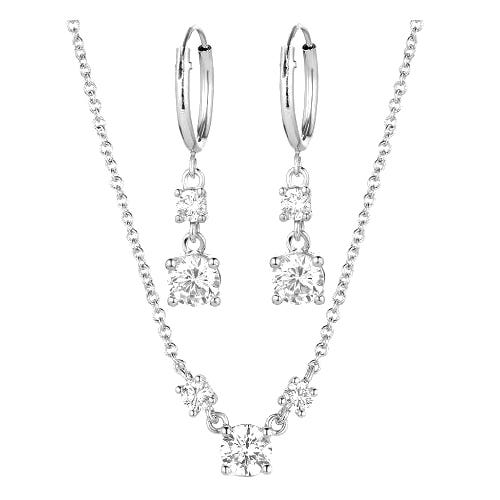 Montana Silversmiths Jewelry Set, Crystal Addition, Zirconia, Clear, Brass