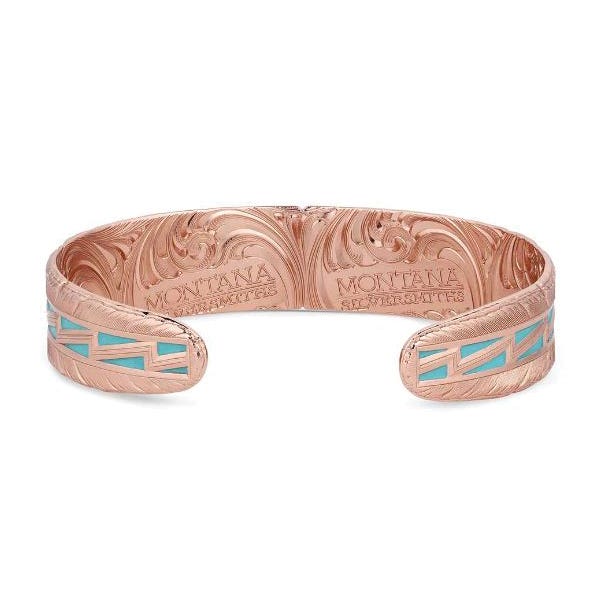 Montana Silversmiths Emma's Series Cuff Bracelet, Women's, One-Size, Sunlight, Turquoise, Brass