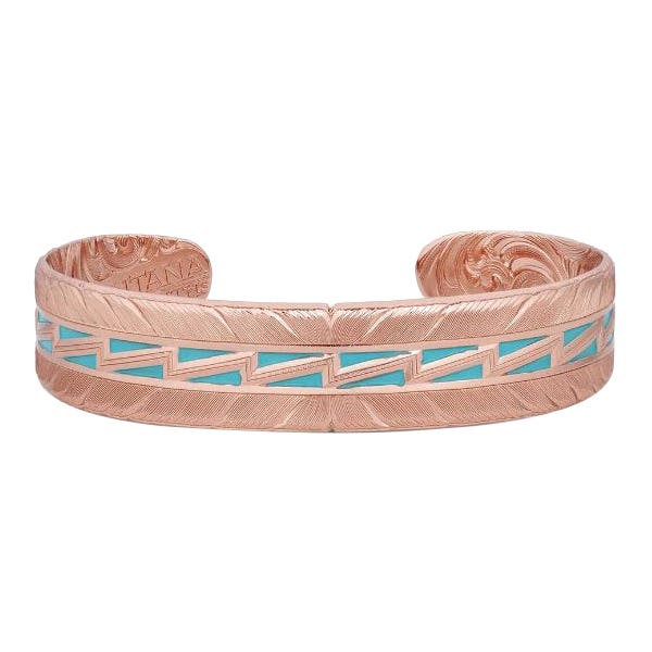 Montana Silversmiths Emma's Series Cuff Bracelet, Women's, One-Size, Sunlight, Turquoise, Brass