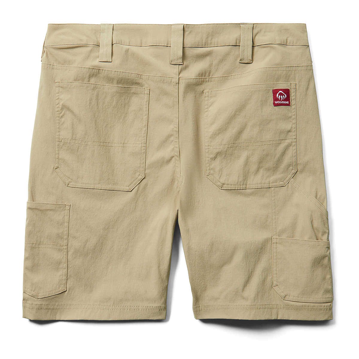 Wolverine Bolt LW Ripstop Series Utility Shorts, 40 in, Nylon/Spandex, Khaki