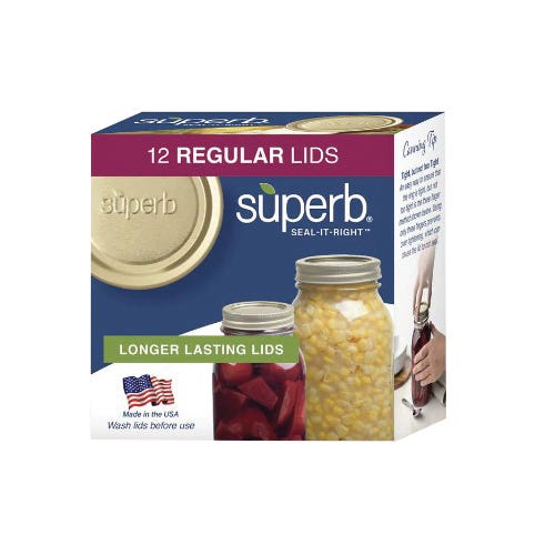 Superb 90298 Regular Mouth Canning Lid, Steel