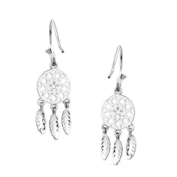 Montana Silversmiths Earrings, Divine Weave, Zirconia, Brass/Stainless Steel
