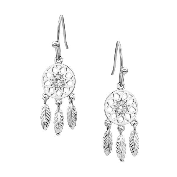 Montana Silversmiths Earrings, Divine Weave, Zirconia, Brass/Stainless Steel