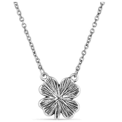 Montana Silversmiths Necklace, Women's, Sparkling 4-H Clover, Zirconia, Clear, Brass