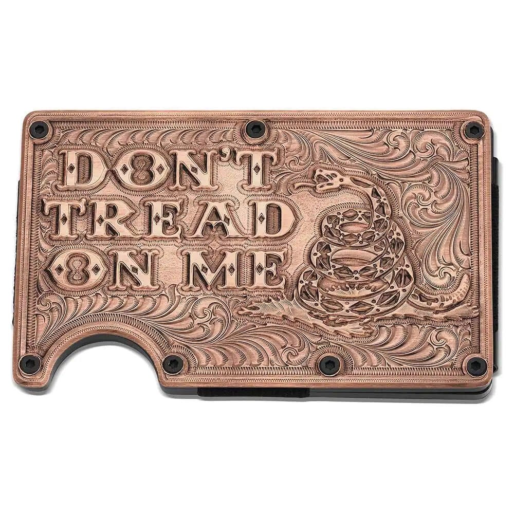 Montana Silversmiths Credit Card and Cash Case, Vintage Bronze Gadsden, Black