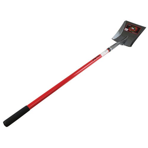 Red Rooster Value MaxX 91641 Dirt Shovel, 9-1/4 in W Blade, 16 ga, Steel Blade, Fiberglass Handle, 48 in L Handle