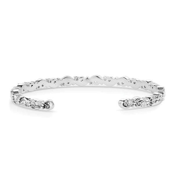 Montana Silversmiths Bracelet, One-Size, Windblown Elegance Crystal, Zirconia, Brass