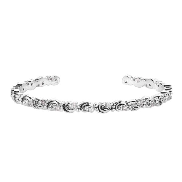Montana Silversmiths Bracelet, One-Size, Windblown Elegance Crystal, Zirconia, Brass