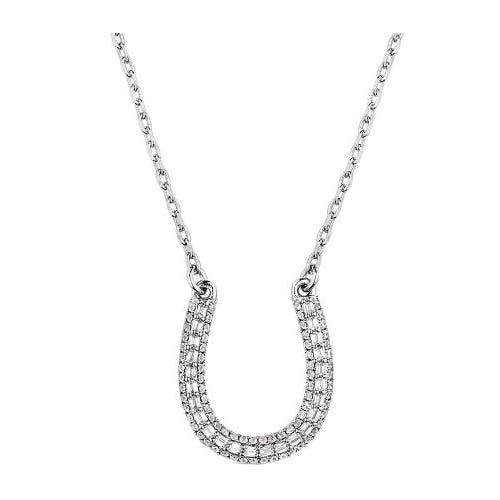 Montana Silversmiths Necklace, Frosted Luck Crystal, Zirconia, Clear, Brass