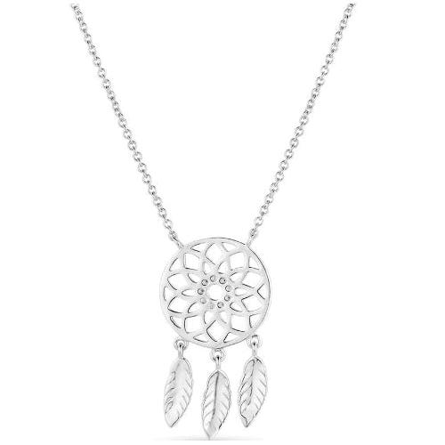 Montana Silversmiths Necklace, Divine Weave, Zirconia, Clear, Brass