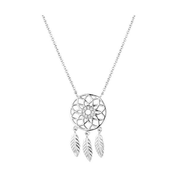 Montana Silversmiths Necklace, Divine Weave, Zirconia, Clear, Brass