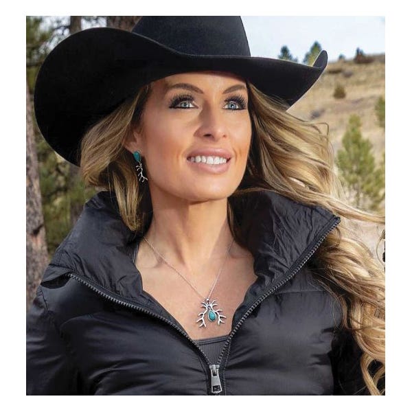 Montana Silversmiths Necklace, Nature's Gift, Teardrop, Turquoise, Silver