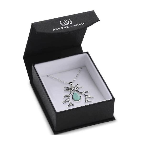 Montana Silversmiths Necklace, Nature's Gift, Teardrop, Turquoise, Silver