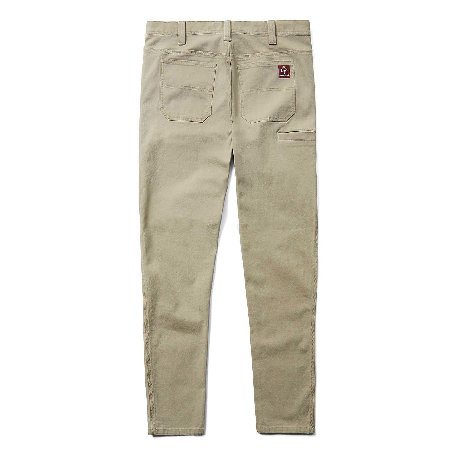 Wolverine Steelhead Series Pants, M/L, 36 in, 30 in L, Khaki, Slim Fit, Stretchable