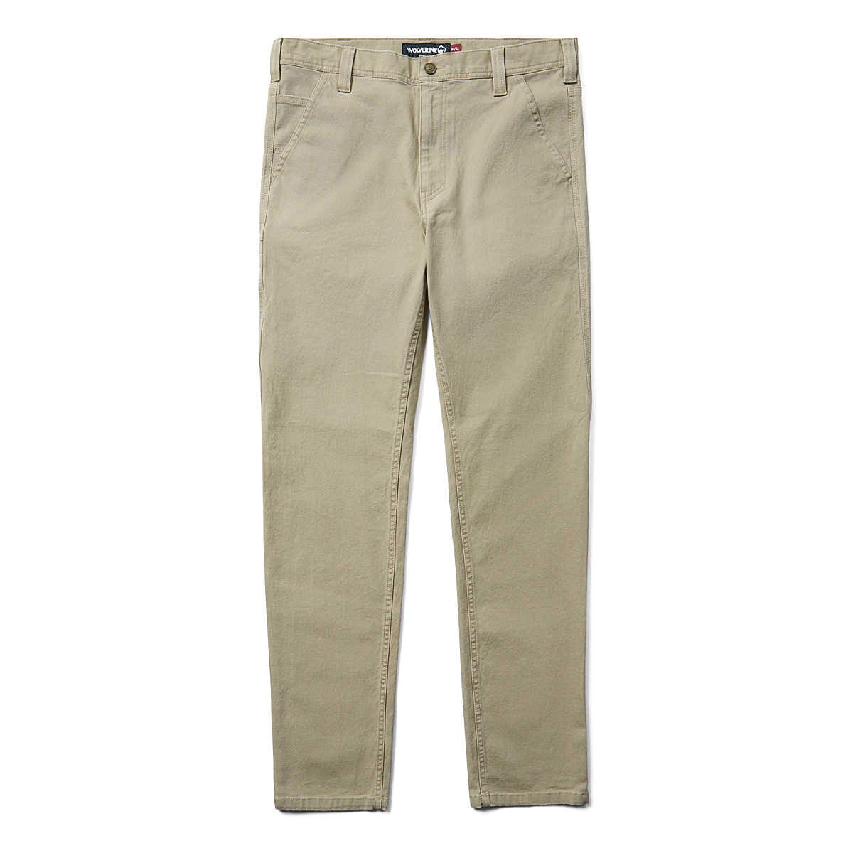 Wolverine Steelhead Series Pants, M/L, 36 in, 30 in L, Khaki, Slim Fit, Stretchable