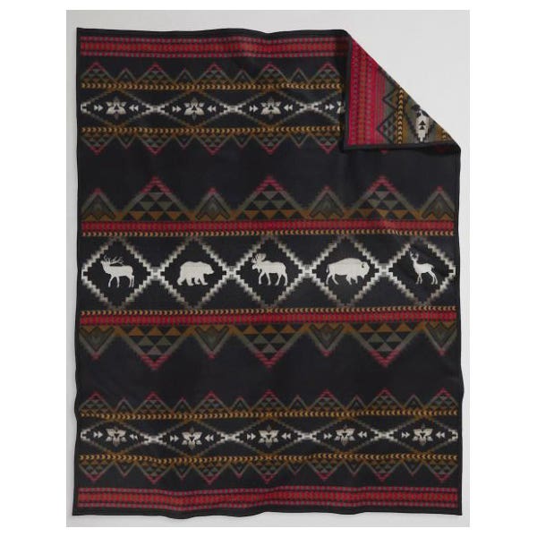 Pendleton Lost Trail Blanket, Black/Red