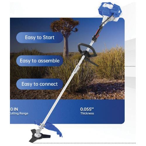 Badger 4-in-1 Multi-Tool String Trimmer, Gas, 26 cc Engine Displacement, 2-Cycle Engine, 0.095 in Dia Line