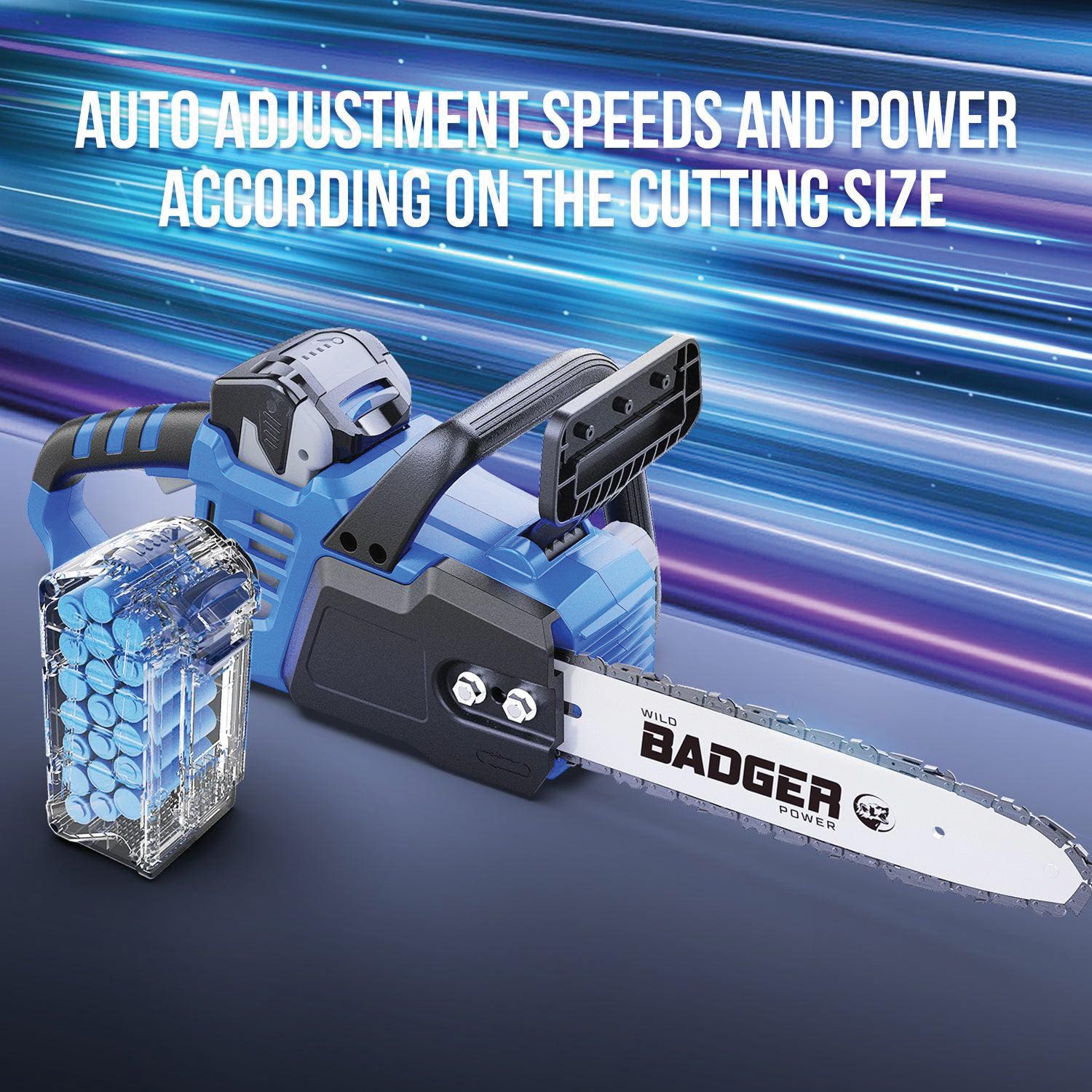 Badger Cordless Electric Chainsaw, Battery Included, 4 Ah, 40 V