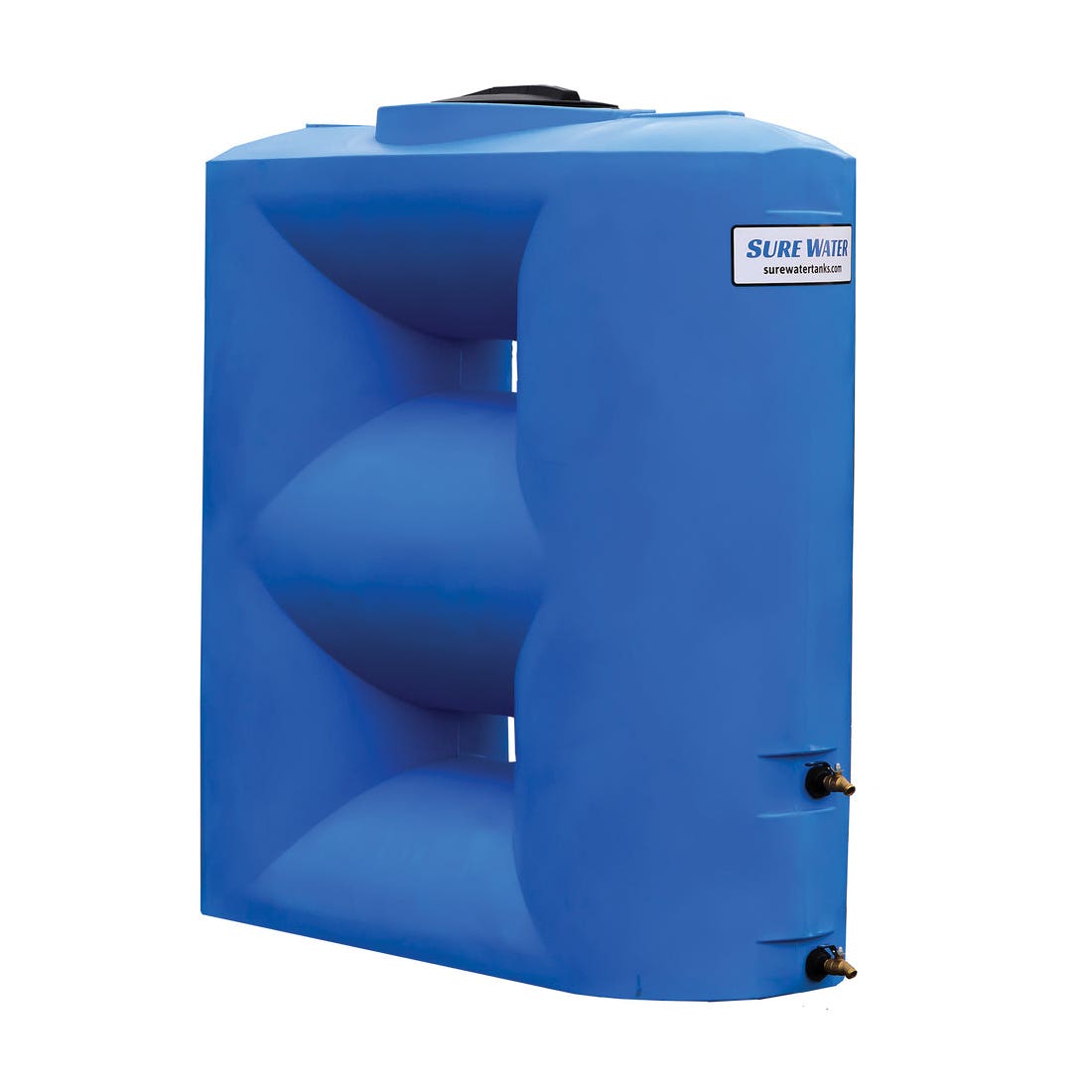 Sure Water Emergency Water Storage Tank, 500 gal Tank, Polyethylene, Blue