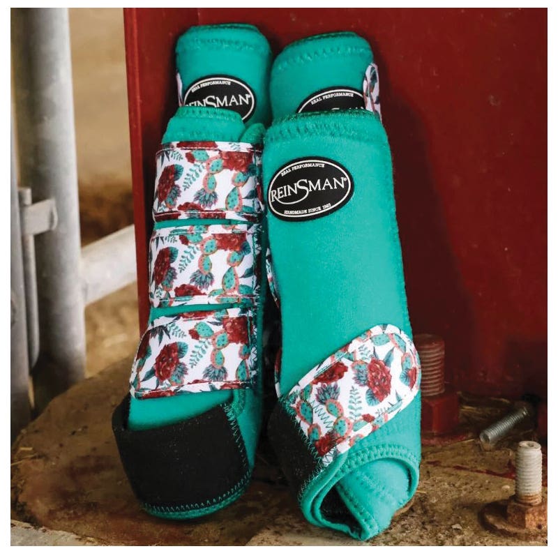 Reinsman Apex Series Sport Boots, M, EVA/Neoprene, Emerald Cactus Rose
