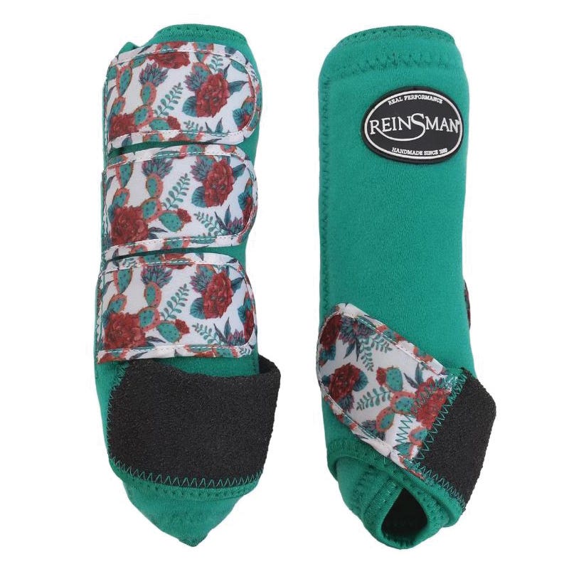 Reinsman Apex Series Sport Boots, M, EVA/Neoprene, Emerald Cactus Rose