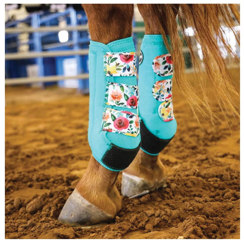 Reinsman Apex Series Sport Boots, M, EVA/Neoprene, Aqua Floral