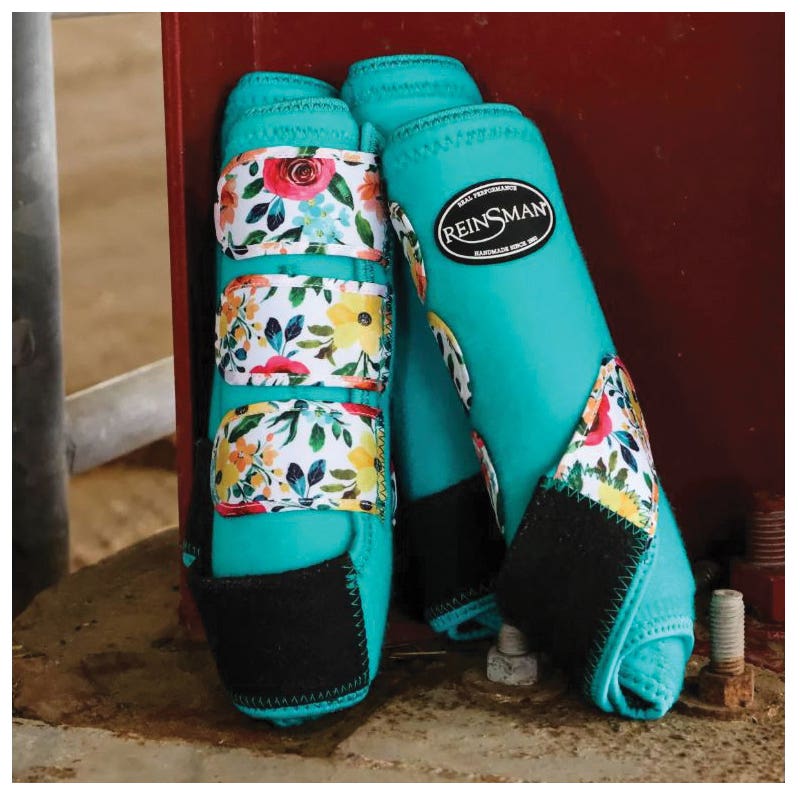 Reinsman Apex Series Sport Boots, M, EVA/Neoprene, Aqua Floral