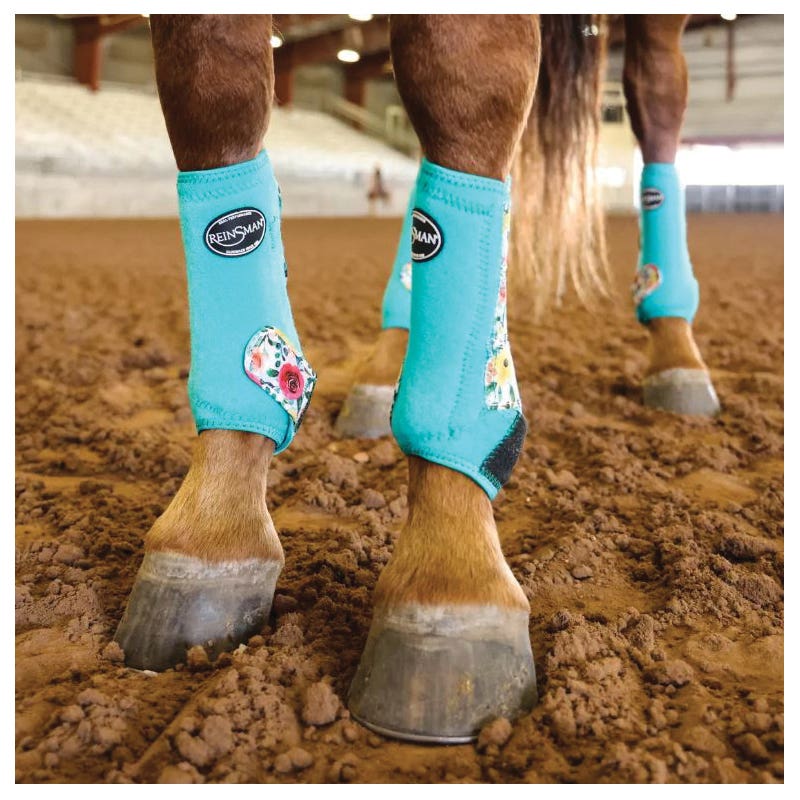 Reinsman Apex Series Sport Boots, M, EVA/Neoprene, Aqua Floral