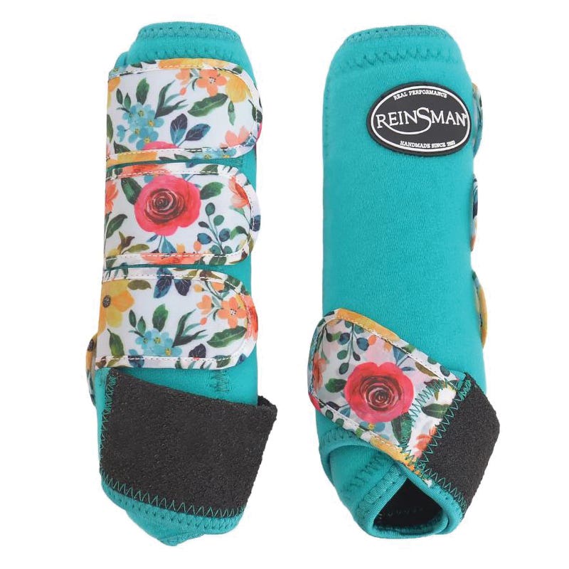 Reinsman Apex Series Sport Boots, M, EVA/Neoprene, Aqua Floral