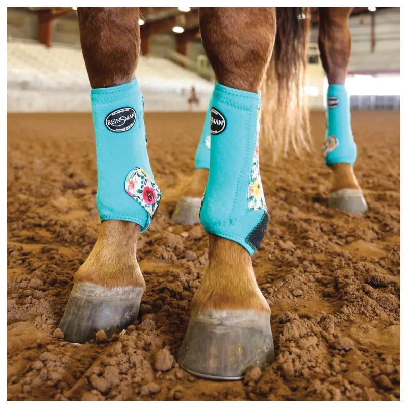 Reinsman Apex Series Sport Boots, L, EVA/Neoprene, Aqua Floral