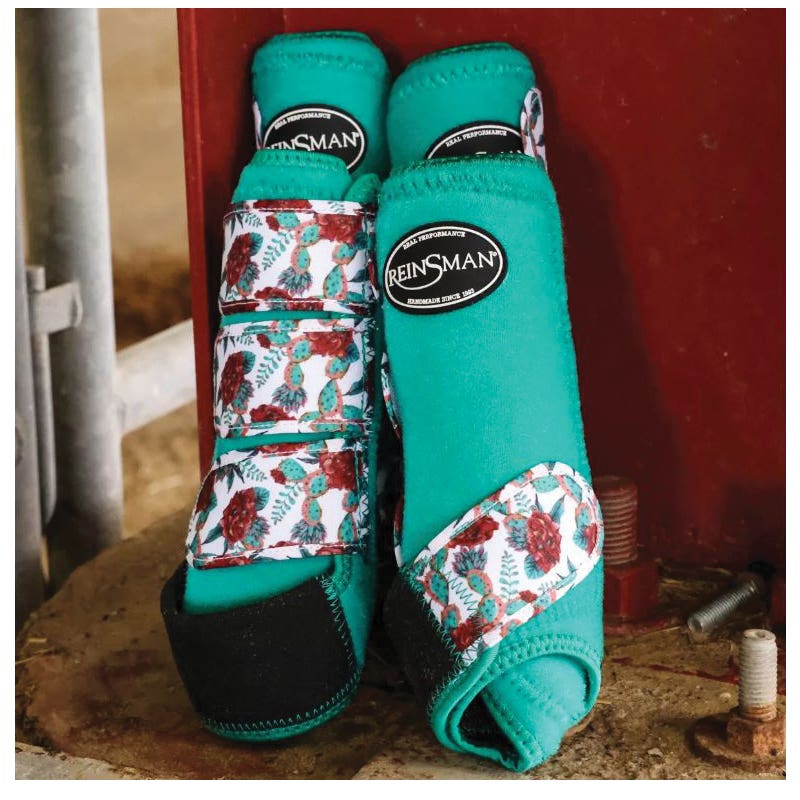 Reinsman Apex Series Sport Boots, L, EVA/Neoprene, Emerald Cactus Rose