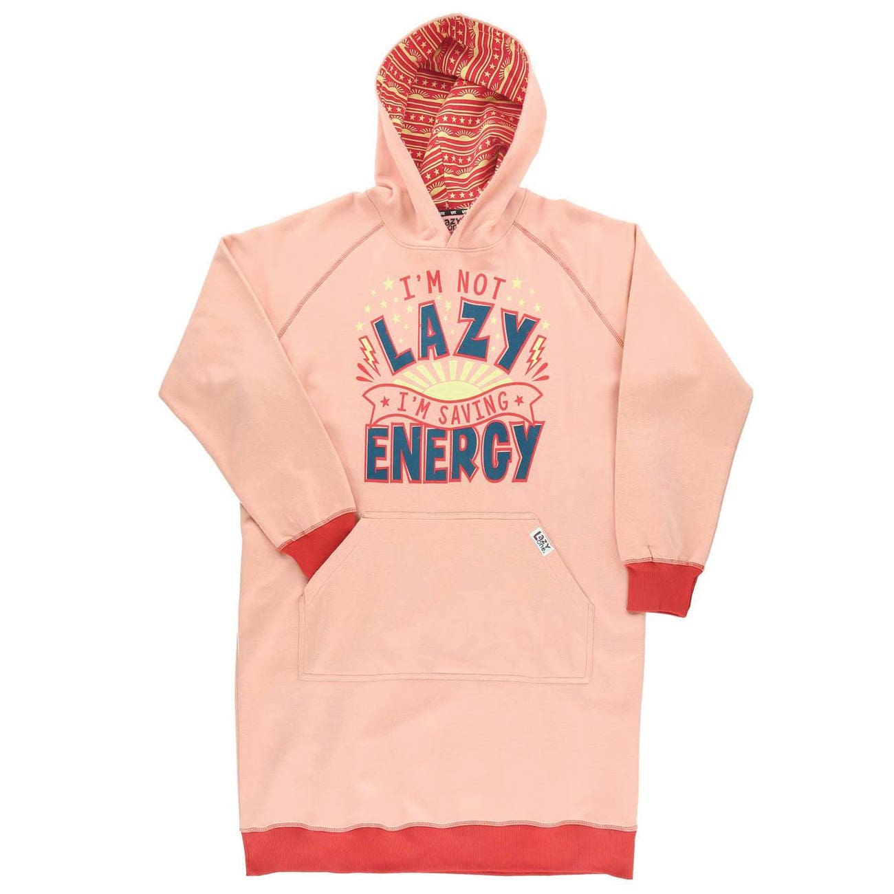 LazyOne Sleep Hoodie, L/XL, Cotton/Polyester, Steel Gray