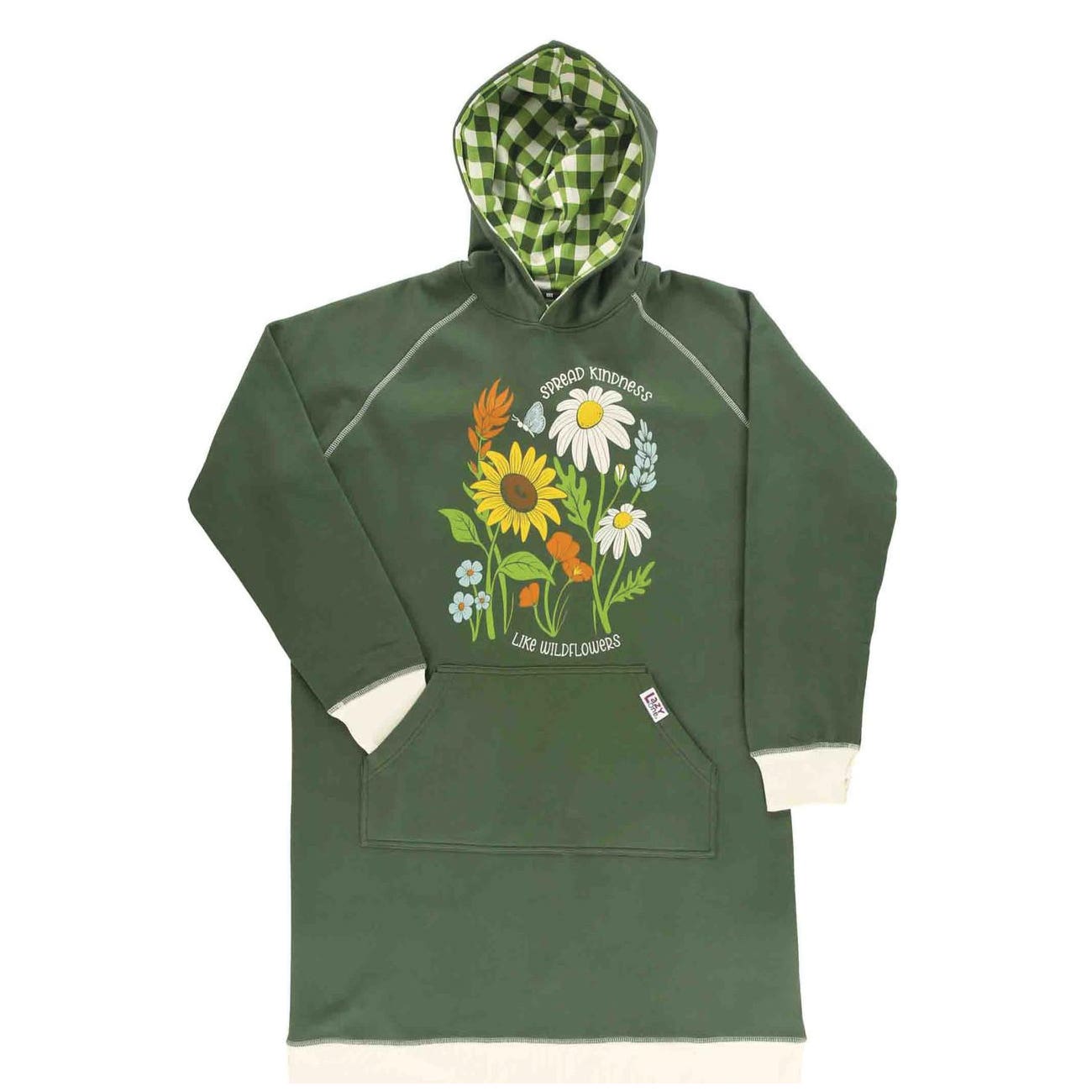 LazyOne Sleep Hoodie, L/XL, Cotton/Polyester, Green