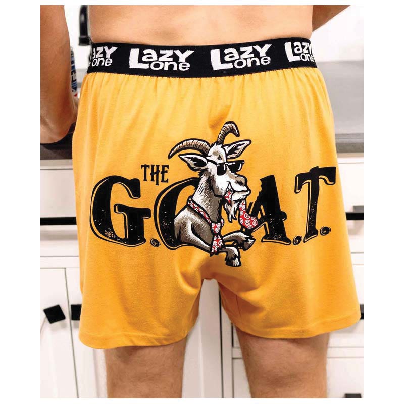 LazyOne Funny Boxers, L, Cotton, Yellow, 36 to 38 in Waist