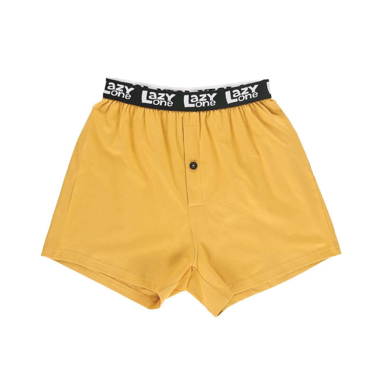 LazyOne Funny Boxers, XL, Cotton, Yellow, 40 to 42 in Waist