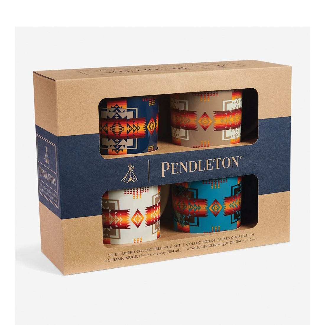 Pendleton Chief Joseph Mug Set, 12 oz, Multi-Color