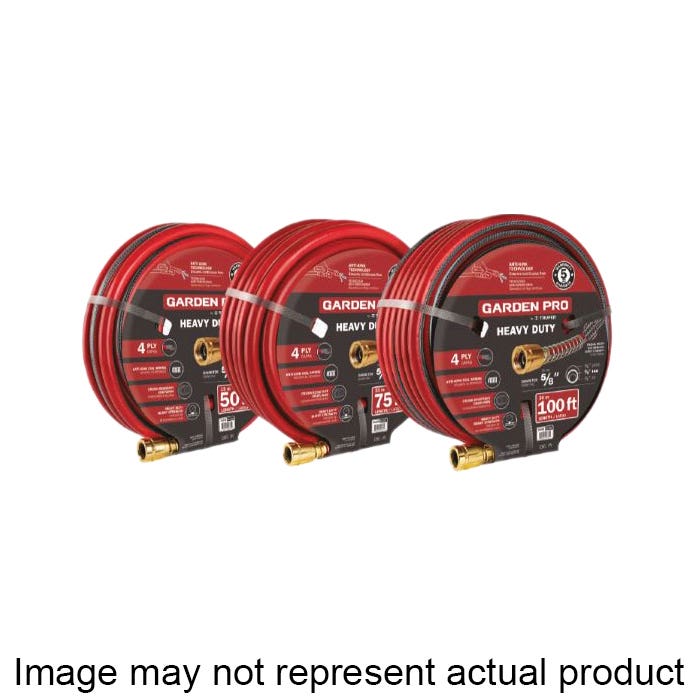 Truper Garden Pro Heavy-Duty Hose with 100 ft, 5/8", Metal Couplings